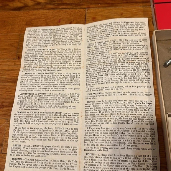 vintage 1961 parker bros real estate trading MONOPOLY board game toy collectible - Picture 12 of 16